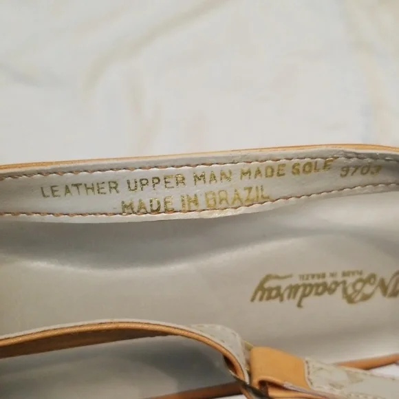 1N Broadway sandals flats open toe leather brown 10B - Picture 5 of 7